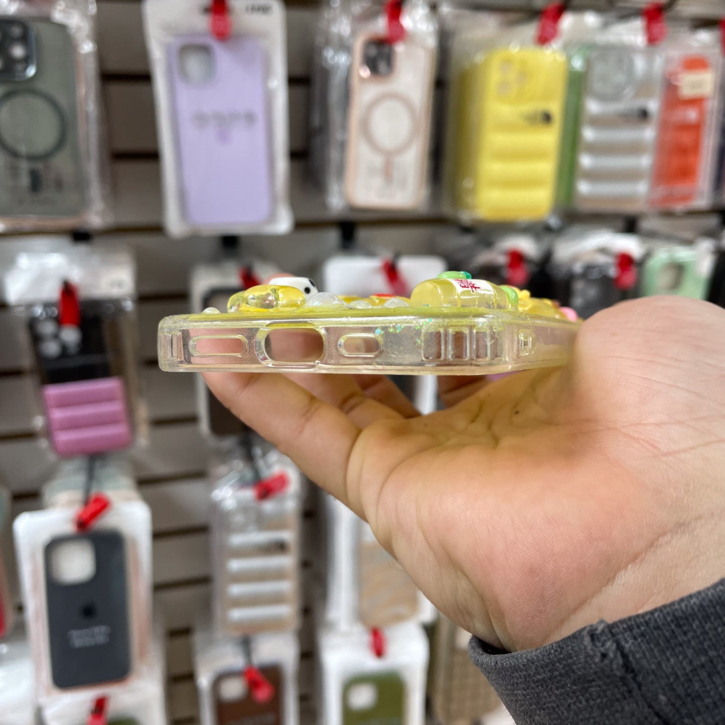 iPhone 15 Junk Phone Case Yellow Charms