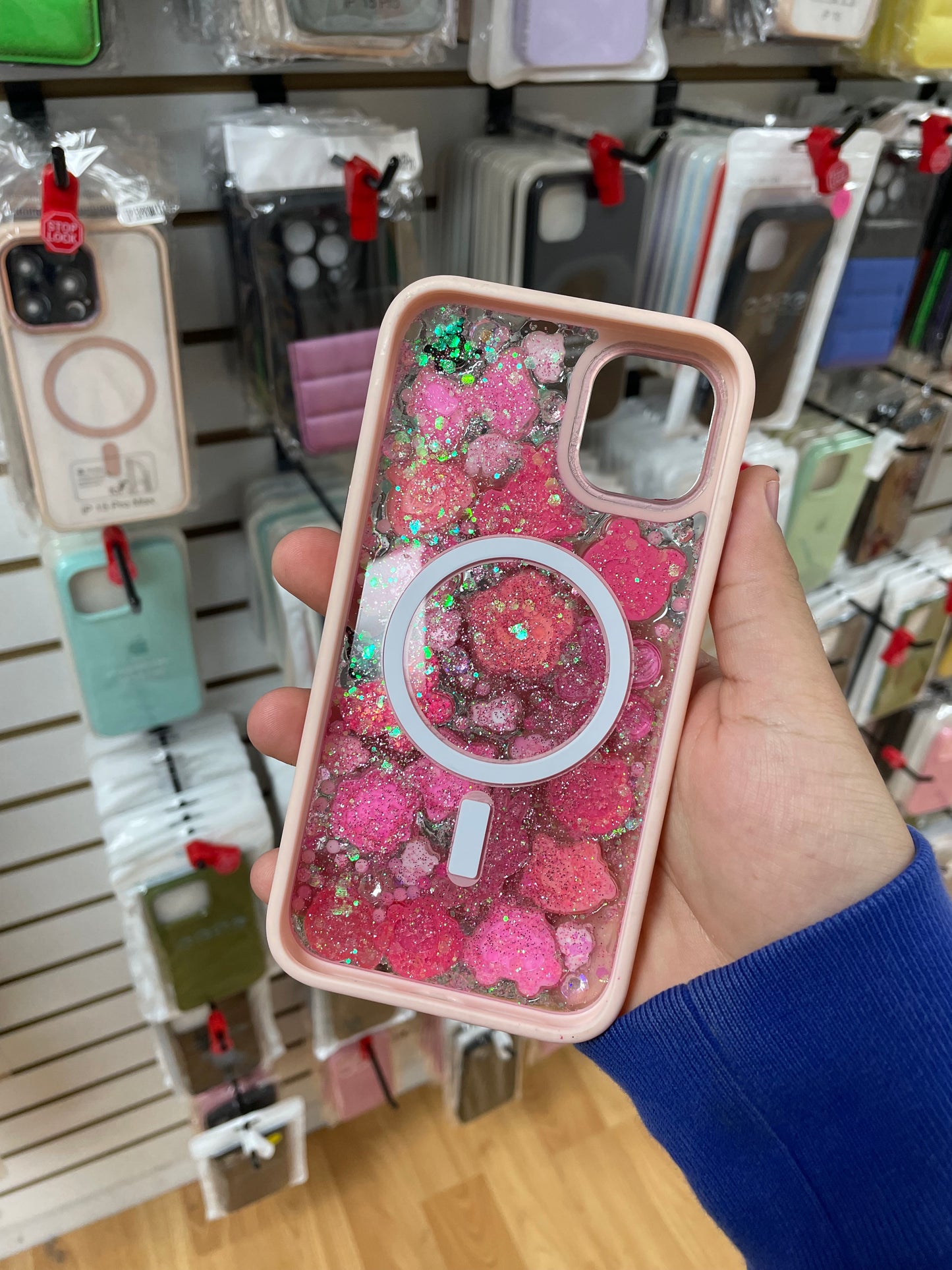 iPhone 11 Junk Phone Case Light Pink Charms