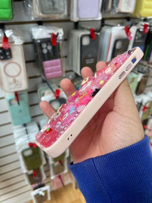 iPhone 11 Junk Phone Case Light Pink Charms