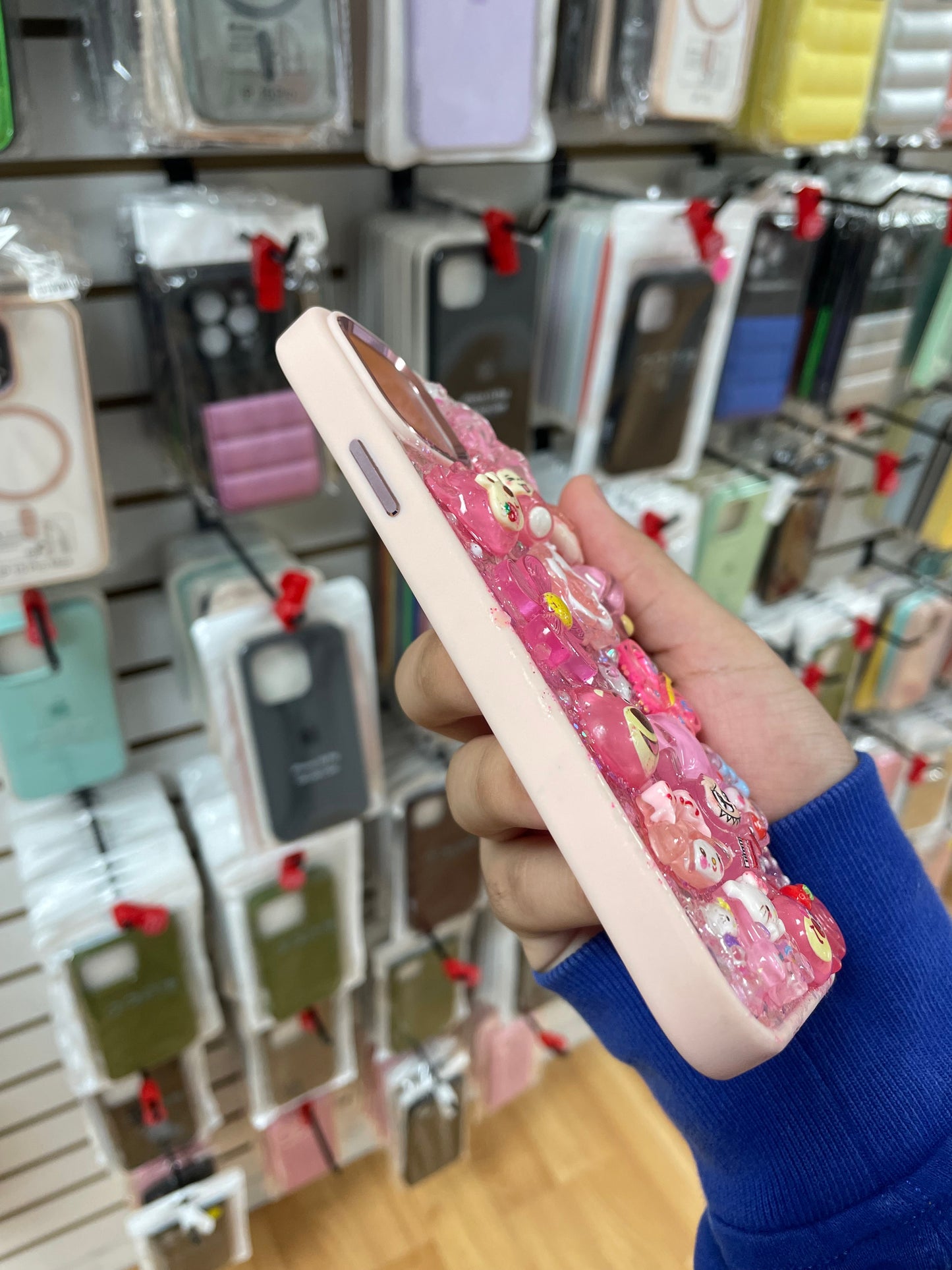 iPhone 11 Junk Phone Case Light Pink Charms