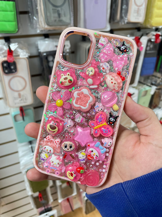 iPhone 11 Junk Phone Case Light Pink Charms