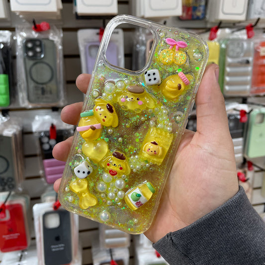 iPhone 15 Junk Phone Case Yellow Charms