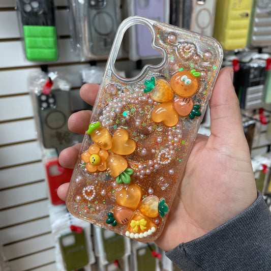 iPhone 16 Junk Phone Case Orange Charms