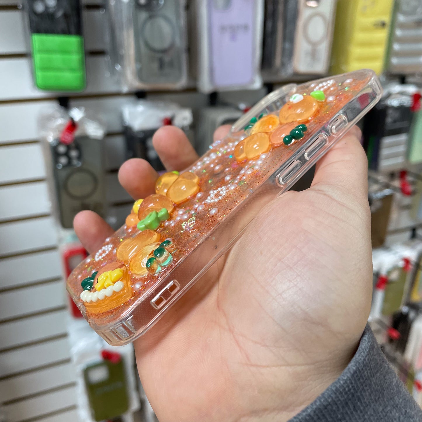 iPhone 16 Junk Phone Case Orange Charms