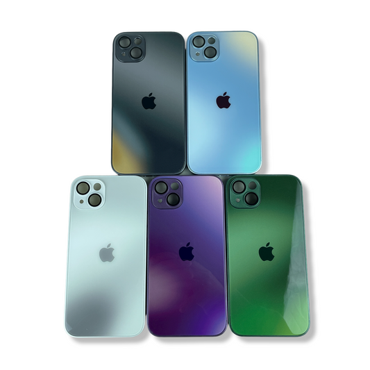iPhone 14 Plus Rainbow Glass Case w/ Camera Lens Protector