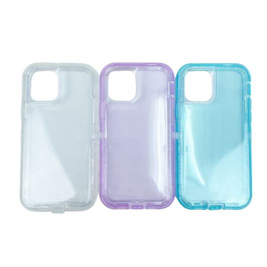 Colorful Heavy Duty Clear iPhone Case